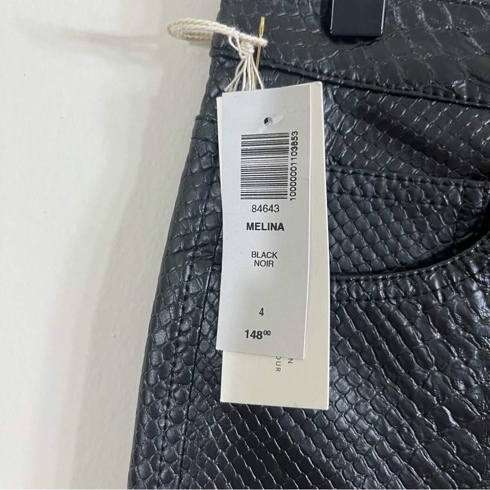 NWT Aritzia Wilfred Melina Black Python Snakeskin… - image 6